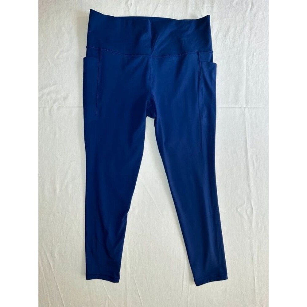Athleta Salutation Stash Tight Leggings size XL Mystic Blue